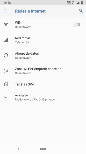 Seleccione Zonaa Wi-Fi/Compartir conexion