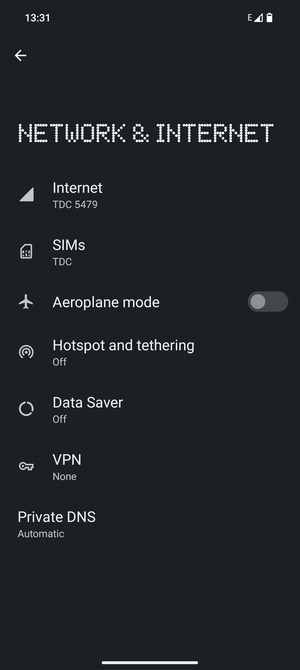 Select Hotspot and  tethering