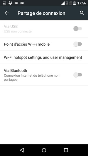 Sélectionnez Wi-Fi hotspot settings and user management