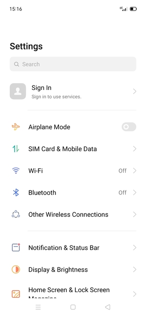 Select SIM Card & Mobile Data