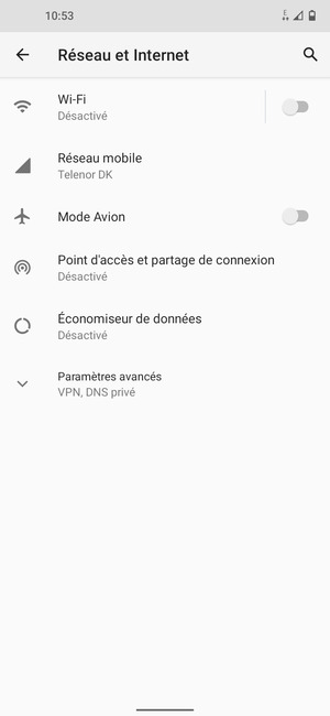 Sélectionnez Point d'accès et partage de connexion