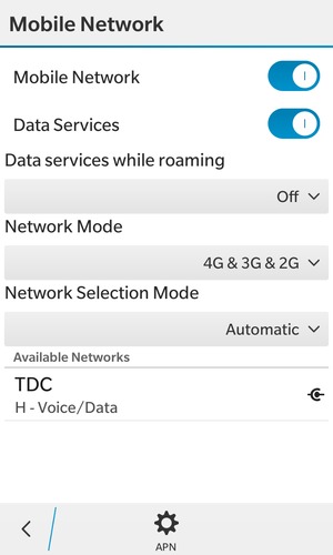 To change network if network problems occur, select Network Selection Mode