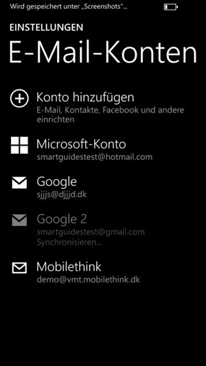 Ihre Kontakte von Google werden nun auf Ihr Lumia synchronisiert