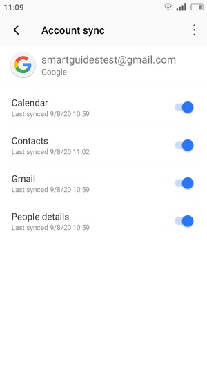 Make sure Contacts is selected and select the Menu button