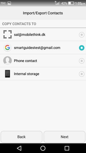 Select your Google account and select Next