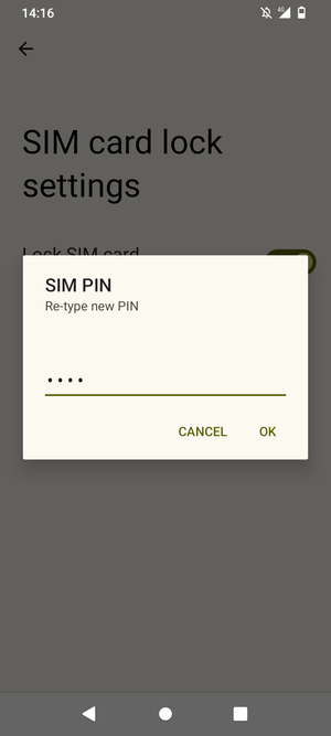 Confirm your new SIM PIN and select OK