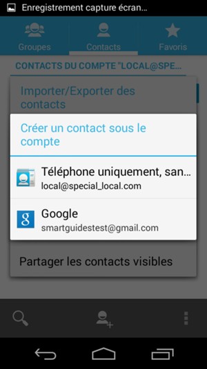 Sélectionnez votre compte Google