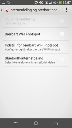 Marker tjekboksen Bærbart Wi-Fi hotspot