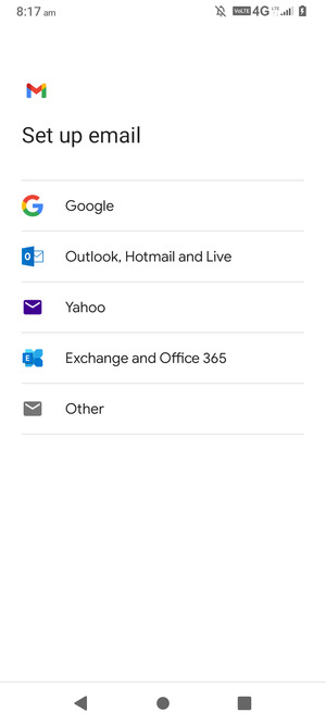 Select Exchange and Office 365