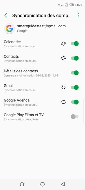 Vos informations seront synchronisées