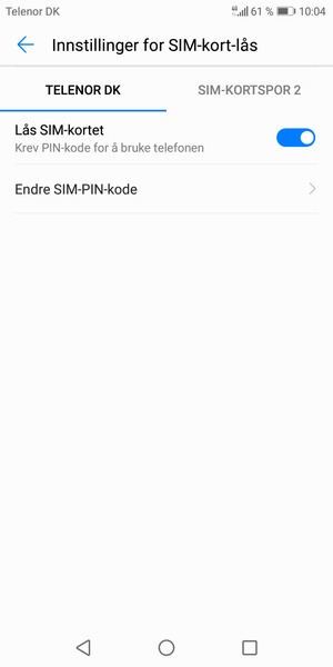 Velg Public og velg Endre SIM-PIN-kode