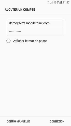 Saisissez votre adresse e-mail et votre mot de passe. Sélectionnez CONNEXION