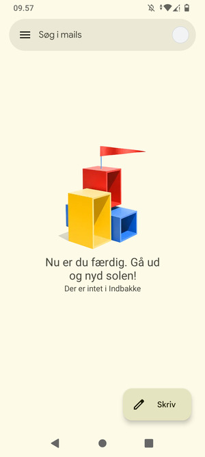 Din Gmail er klar til brug