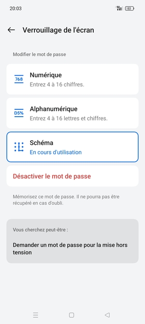 Votre téléphone est maintenant sécurisé par un écran de verrouillage