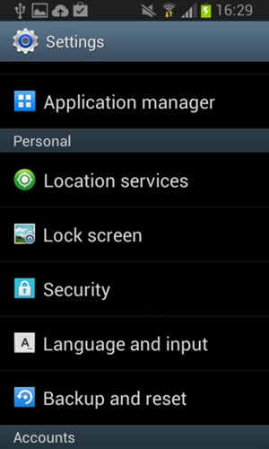 To change the PIN for the SIM card, go to the Settings menu and select Security