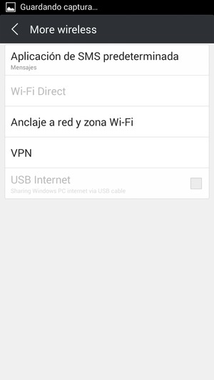 Seleccione Anclaje a red y zona Wi-Fi