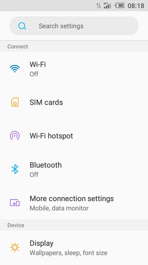 Select More connection settings
