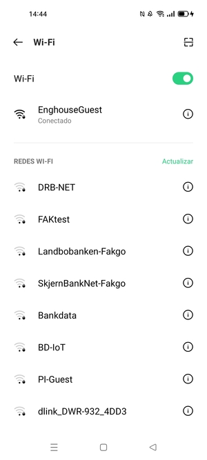 Ahora está conectado a la red Wi-Fi