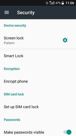 Your phone is now secure with a screen lock.