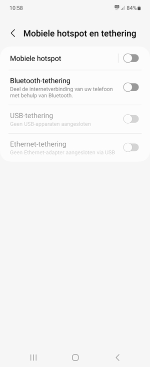 Selecteer Mobiele hotspot