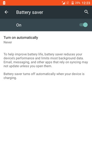 Turn on Battery Saver
