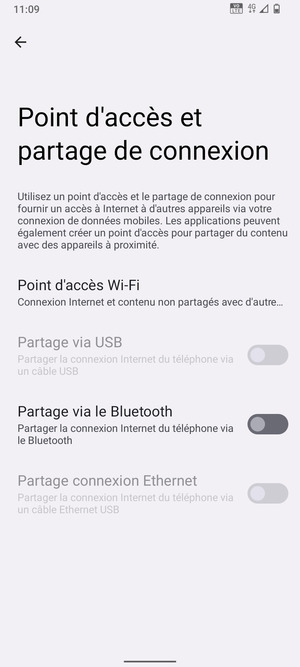 Sélectionnez Point d'accès Wi-Fi