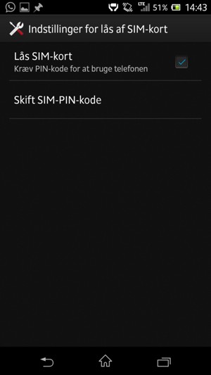 Vælg Skift SIM-PIN-kode