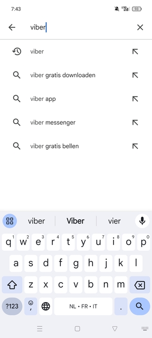 Voer de app-naam in en selecteer Zoeken