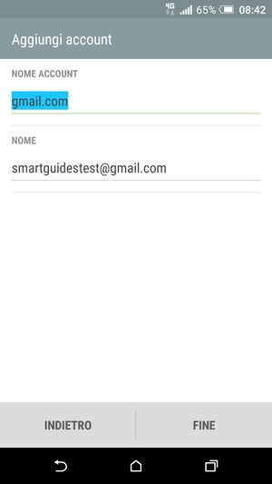 Scegli un nome per il tuo account e inserisci il tuo nome. Seleziona FINE