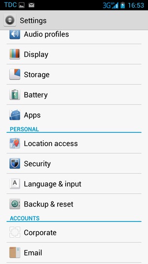 Return to the Settings menu and scroll to and select Location access