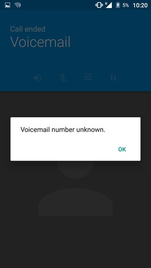 Als uw voicemail niet is ingesteld, selecteer OK