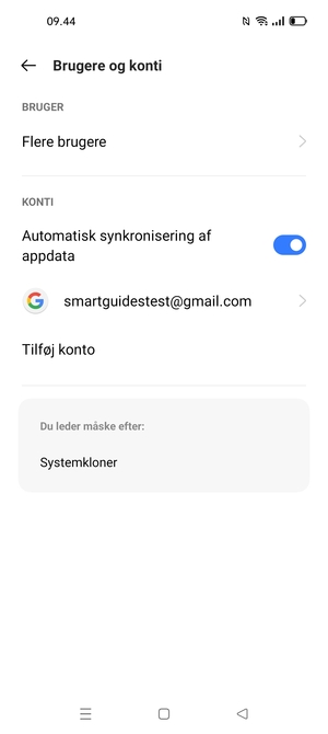 Vælg din Google-konto