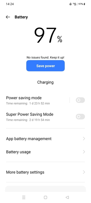 Turn on Power saving mode