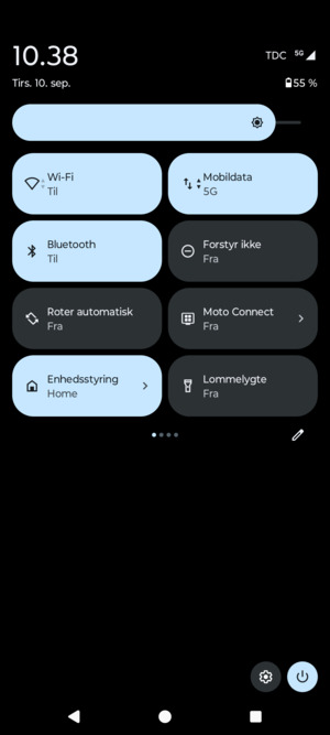 Slå Wi-Fi og Bluetooth  fra