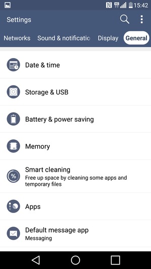 Scroll to and select Battery & power saving