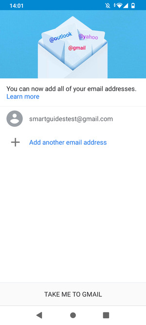 Select TAKE ME TO GMAIL