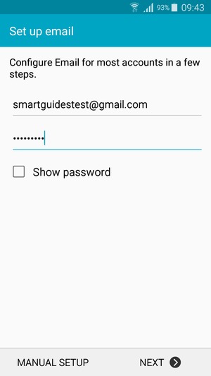 Enter your Gmail or Hotmail address and password. Select NEXT