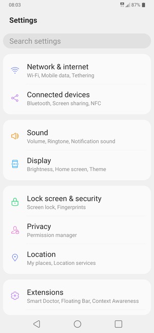 Select Lock screen & security