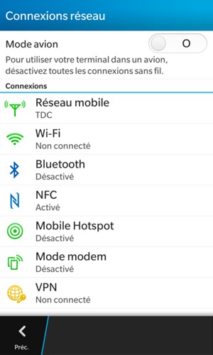 Sélectionnez Mobile Hotspot