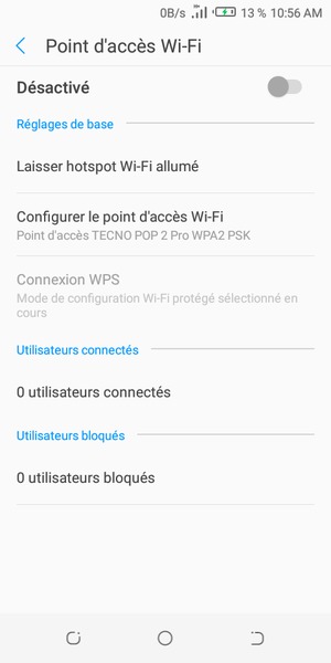 Sélectionnez Configurer le point d'accès Wi-Fi 
