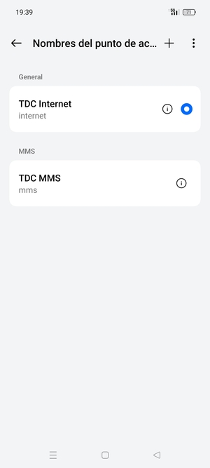 El teléfono ha sido configurado para MMS