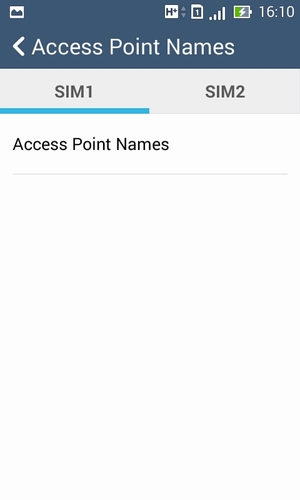 Select the SIM card and select Access Point Names