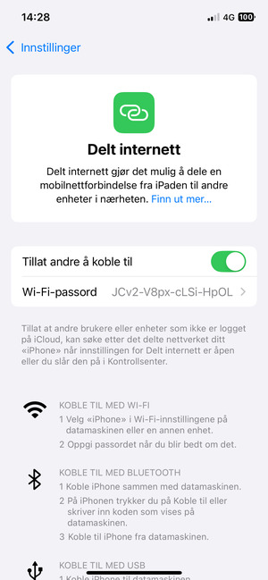 Velg Wi-Fi-passord