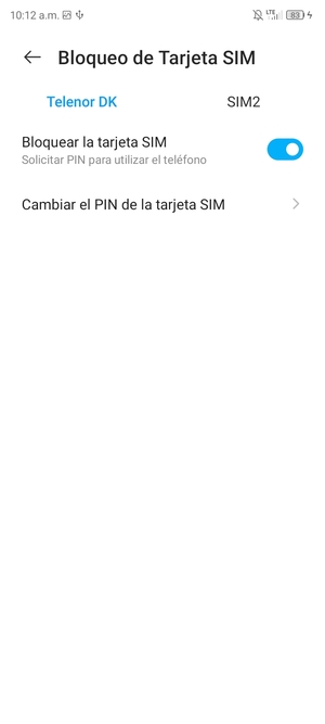 Seleccione Digicel y Cambiar el PIN de la tarjeta SIM