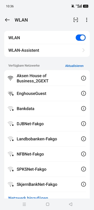 Wählen Sie das Wireless-Netzwerk, zu dem Sie eine Verbindung herstellen möchten