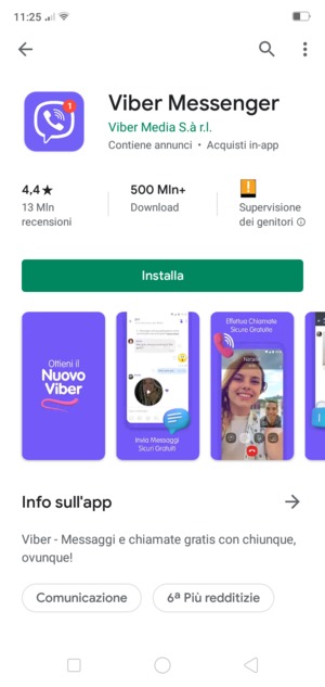 Seleziona Installa