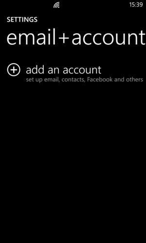 Select add an account