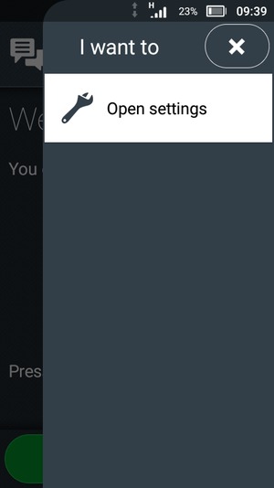 Select Open settings