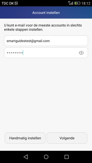 Voer uw Gmail of Hotmail adres en wachtwoord in. Selecteer Volgende