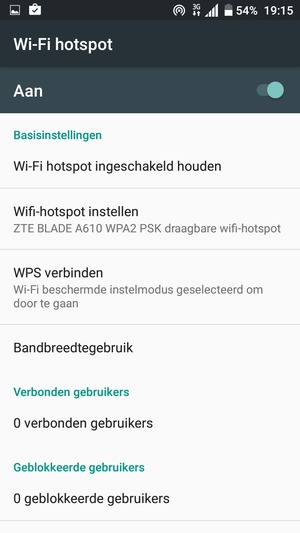 Uw telefoon is nu geïnstalleerd voor gebruik als modem